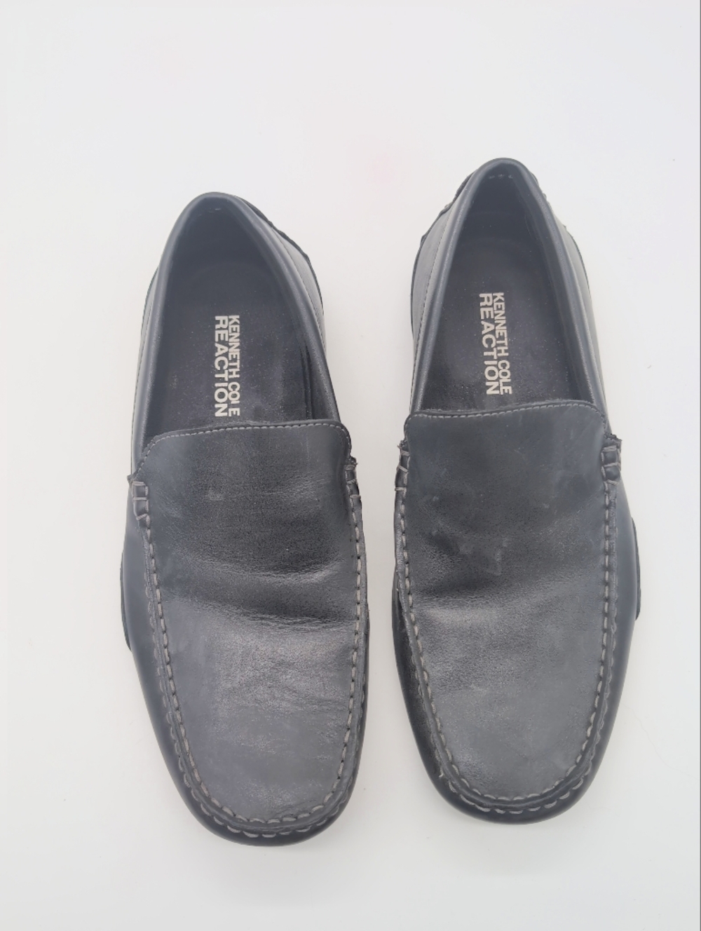 Kenneth Cole Driving Sz 9.5 Men's Black Slip-On Leather Loafers - Picture 6 of 8